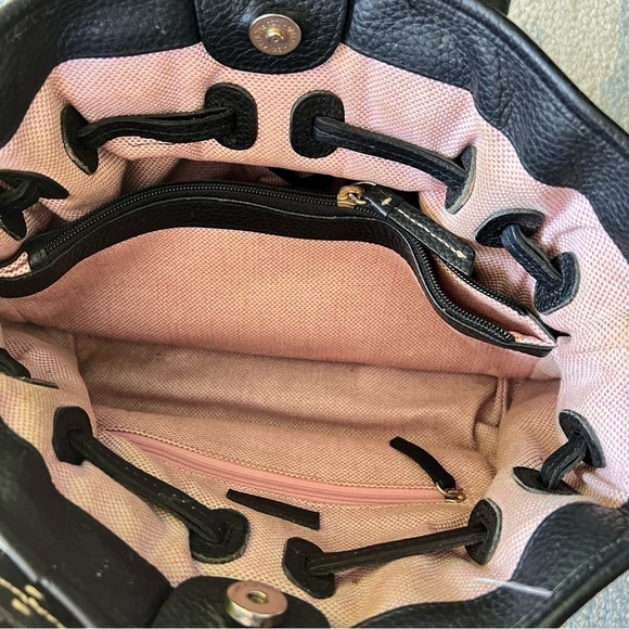 Dooney & Bourke black Pebble Grain Leather Chiara Shoulder HOBO Bag - Picture 9 of 10